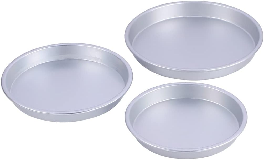 3pcs/Set 7/8/9 Inches Pizza Pan Plate Cake Pan Tray Non-Stick Bread Baking Pan Pastry Bakeware Kitchen Tool
