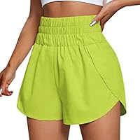 Pantalones de Secado rápido para Correr para Mujer, Pantalones Deportivos de Yoga atléticos con Cintura elástica para Entrenamiento Calcetines Mujer Short (1-Mint Green, M)