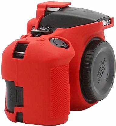 Silicone Protective Camera Case Cover for Nikon D3500 Camera Protective Rubber Case (RED)-image-1