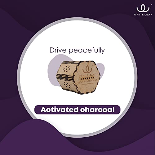 Image of Whiteleaf Activated Coconut Charcoal Absorbent | Car Air Freshener | Made of 100% Pure Activated Carbon | Helps to Remove toxins and Odor Inside The car | Deodorizer for car