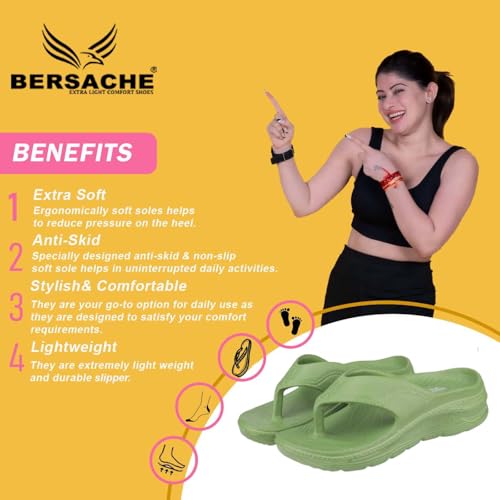 Image of BERSACHE Extra Soft Classic Casual with Regular wear with Ultra Soft & Flexibility Technology Slipper for Women's /Girl's