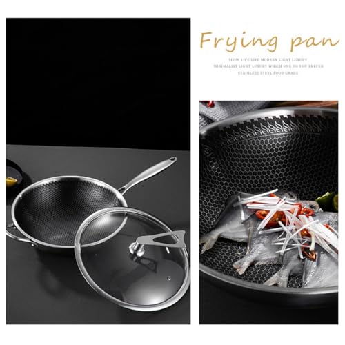 Wok de acero inoxidable con tapa diámetro 34 cm miniatura 6