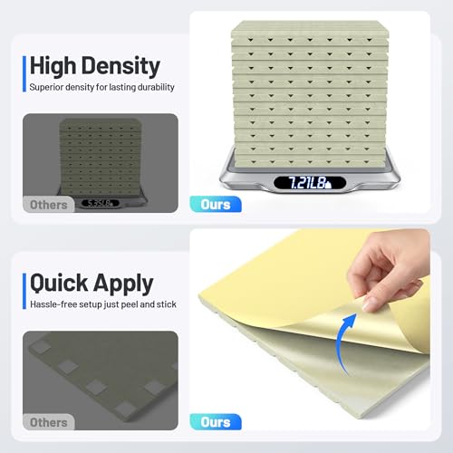 Image of 20 Pack Sound Proof Foam Panels for Walls, Acoustic Panels Self-Adhesive | 12 inch X 12 inch X 0.4 inch Slatted Soundproof Wall Panel, High Density Sound Absorbing Panel for Gaming Recording Studio Decor-Sage