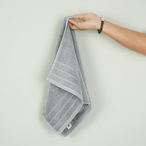 Image of Tens Towels Pack of 6 Hand Towels, 100% Cotton, Lighter Weight, Quick to Dry, 16 x 28 Inches, Super Soft & Absorbent, Perfect for Bathroom & Kitchen, Cool Grey
