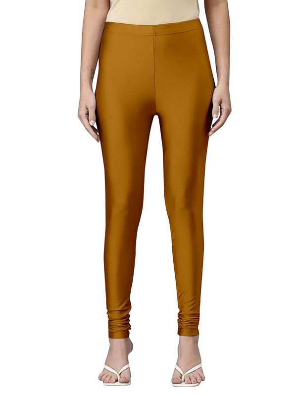 Image of TRENDMALLS Women's Microfiber Elastane Stretch Soft Churidar Length Leggings with Ultrasoft Waistband
