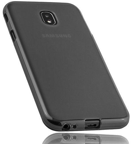 mumbi Funda Compatible con Samsung Galaxy J3 2017 Caja del teléfono móvil, Negro Transparente