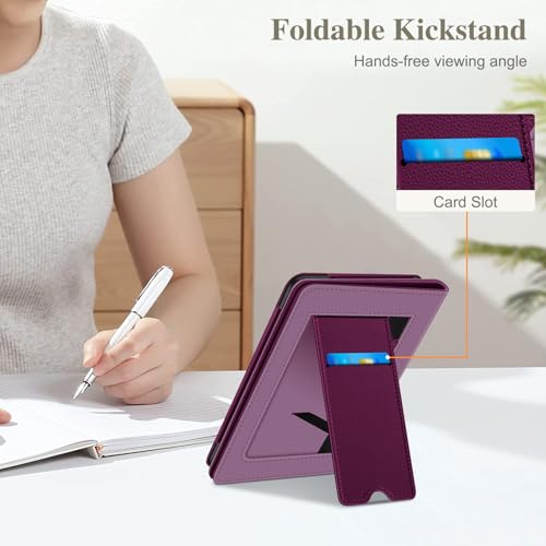 Image of Fintie Case for 7 inch /6.8 inch Kindle Paperwhite(12th /11th Generation-2024 /2021) and Kindle Colorsoft Signature Edition -Slim Foldable Stand Cover Auto Wake /Sleep for Paperwhite 2024, Purple