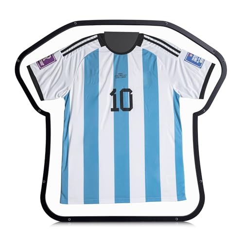RMB SPORTS - Marco para Camisetas – Diseño Exclusivo en Forma de Camiseta – Material Ligero en Metacrilato y borde PVC – Protección y Durabilidad de Camisetas Deportivas – Fácil Montaje