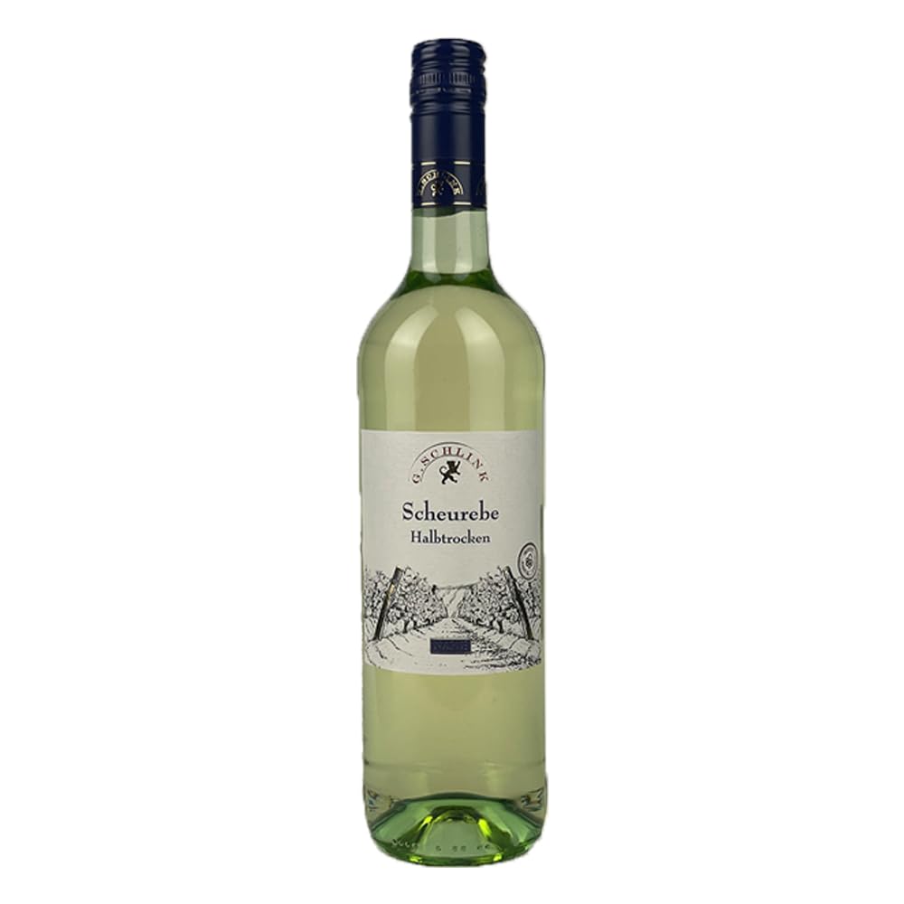 G.Schlink Scheurebe QbA, halbtrocken, sortenreines Weinpaket + VINOX Winecards (6x0,75l)