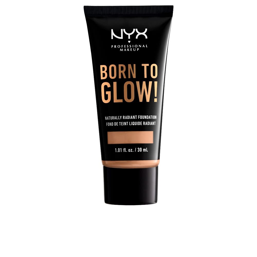 NYX PROFESSIONAL MAKEUPBorn to Glow Radiant Foundation, Iridescent Finish, Buildable Medium Coverage, Vegan Formula, Shade: Medium Olive