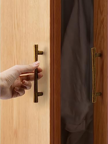 SORWDUERM Antique Brass Cabinet Handles 3.78" Hole Center Vintage Cabinet Pulls Retro Drawer Dresser Cupboard Wardrobe Furniture Hardware for Kitchen Bathroom and Bedroom Solid Zinc Alloy 2 Pack - Image 7