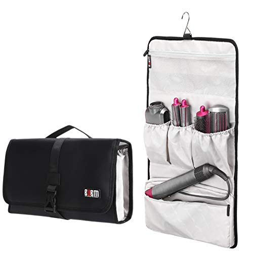 Travel Storage Bag Compatible with Dyson Airwrap Styler, Portable Storage Roll Bag for Airwrap Styler and Attachments by BUBM, Black