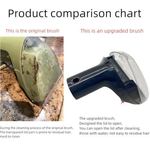 Upgraded 5.3in 1400B Little Green Machine Multi-Purpose Tools Stair Brush Replacement Parts Compatible for 4075 3194 3353 2458 3588F 1986 1425 2513E 3624 Tough Stain Brush Tool Attachments(Black 1+2) by Sionlan - Used condition - Image 4