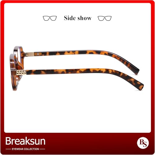 Image of Breaksun Retro Rectangle Glasses for Women Men Small Square Blue Light Blocking Glasses Vintage Eyeglasses