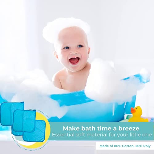 Image of Baby washcloths can be Used for a Variety of tasks, Including Cleaning a Baby's face, Hands, and Diaper Area During Bath time, and Wiping up Spills and Messes During Feeding or Playtime.