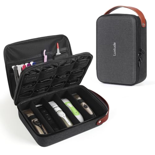 Luxtude Large Barber Case, Hard Barber Bags for Clippers and Supplies