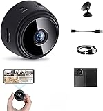 Trailer Hitch Monitoring Device,Kabellose magnetische Rückfahrkamera mit Anhängerkupplung,A9 Mini HD 1080p Night Vision WiFi Camera,Weitwinkel 150 Grad,35 mm,LoopVideoaufnahme (Schwarz)