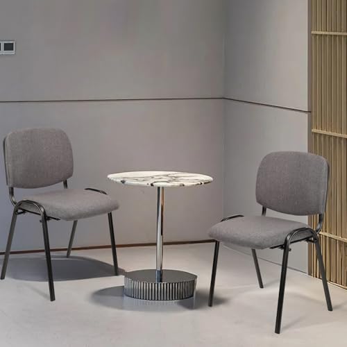 Image of CLATINA Waiting Room Chairs Fabric Stackable Chair Metal Frame with Lumbar Support and Thickened Seat Cushion for Waiting Conference Room Guest Chairs 1 Pack