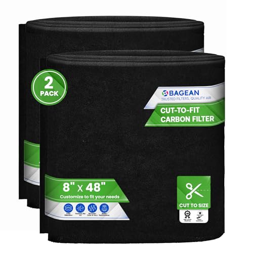 Image of Cut to Fit Activated Carbon Filter Sheet 8 inch x 48 inch (2-Pack) | Activated Carbon Air Filter for Air Purifiers Window AC Air Vent And More - Charcoal Filters Absorb Odors