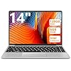 WOZIFAN Ordenador Portátil 14″ Win11 128GB Expansión SSD 1TB up to 2.8Ghz N4020 Ligero Portátiles PC 2.4G+5G WiFi Bluetooth 4.2 HDMI con ratón inalambrico & Pegatinas Teclado Español-Plata