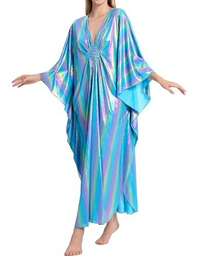 Bsubseach Kaftan Dresses for Women Sparkly Caftan Beach Cover Up
