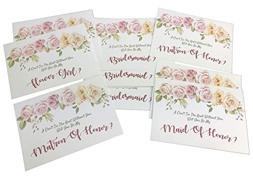 Cartes demande en mariage avec enveloppes pour demoiselle d'honneur, lot de 16 élégantes papeteries