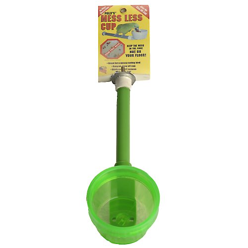 Polly's Short Mess Less Cup for Pet Birds, Small