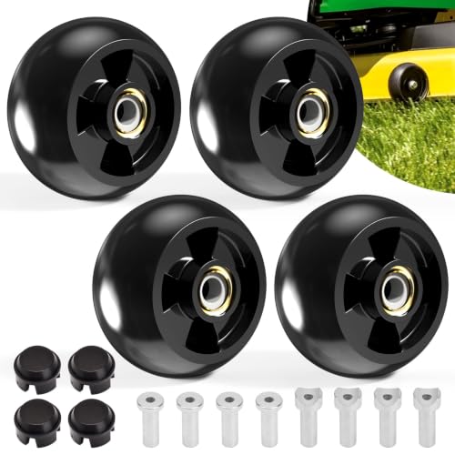 4 Set AM125172 Plastic Deck Gauge Wheel Kit for Joh-n Deere 48 54 60 62 72 Deck Lawn Tractor Mowers Replaces AM124706 210-300