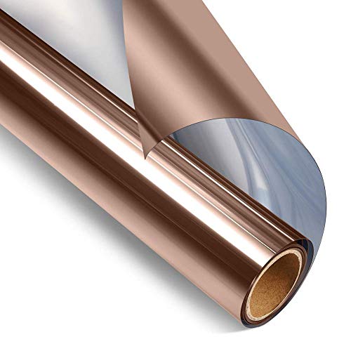 Film Miroir Sans Tain,Film Fenetre Fenêtre de confidentialité Film d'une manière, de fenêtre de contrôle de chaleur Miroir Teinte FLIM, ANTI -Uen Autocollant de teinte de fenêtre auto-adhésif for la m Cover