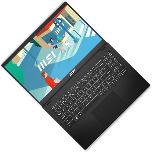 Image of MSI Modern 15 Laptop, 15.6 inch FHD Display, Intel Core i5-1235U Processor, 16GB RAM 1TB PCIe SSD, Wi-Fi 6, Bluetooth, Backlit Keyboard, SD Card Reader, Windows 11 Home, Black