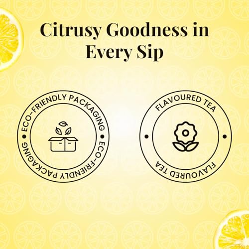 Image of Twinings Lemon Tea, 25 Tea Bags, Premium Black Tea With Lemon, Light Strength, Light & Zesty Flavour, Rich in Anti-oxidants, Caffeine-Free, Made With Finest Ingredients, Enjoy a Hot Cup of Tea