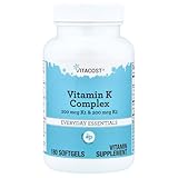 Vitacost Vitamin K Complex with K1 & K2-400 mcg - 180 Softgels