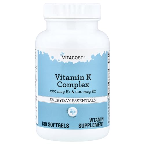 Vitacost Vitamin K Complex with K1 & K2-400 mcg - 180 Softgels