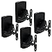 Produktbild deleyCON 4X Universal Lautsprecher Wandhalterung Set Halterung Boxen Halter Schwenkbar + Neigbar bis 10Kg Deckenmontage + Wandmontage - Schwarz