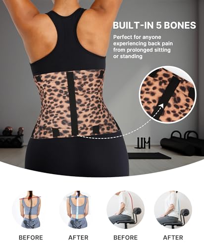 Image of SHAPELLX Waist Trainer for Women Waist Cincher Corset Shapewear Body Shaper Tummy Control Stomach Belt Postpartum Band