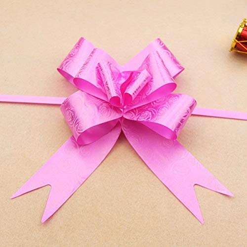 Image of 10 Bow Yellow Colour 30 MM String Bows, Basket Pull Bows Basket Knot for Present Wrapping Present Wrap Floral Wine Bottles Decoration,