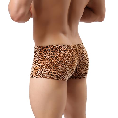 Sexy Men's Thong Leopard Underwear Low Rise Animal Print Pouch Bikini Briefs Undie4