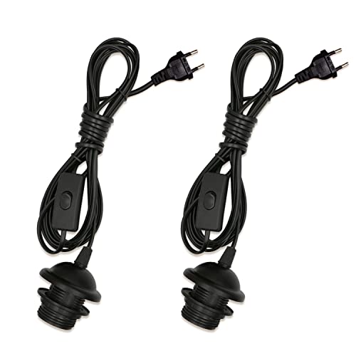 Klemmfassung Set Lampenfassung E27 Metall Für Pendelleuchten Und DIY-Lampen