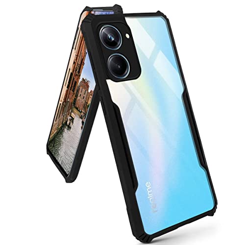 Image of Jkobi Back Cover Case for Realme 10 Pro (Shockproof with Polycarbonate Clear Panel | Professional Black)