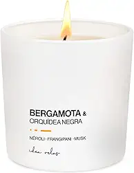 Vela aromática perfumada BERGAMOTA & ORQUÍDEA NEGRA, IDEA VELAS 200g, cera vegetal