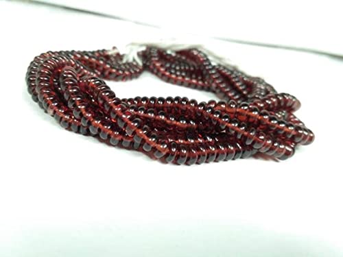 Grenat du Mozambique véritable : perles naturelles lisses sans traitement pour bijoux