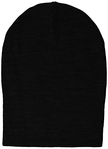 New Look Beanie Berretto in Maglia, Nero (Black)