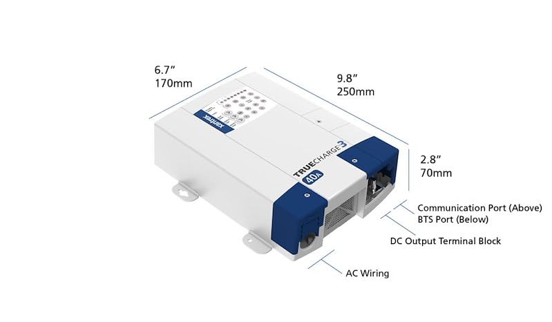Battery Charger for 12 Volt Lithium-Ion Batteries Automotive 3-Bank Charger 90 to 265 Volt Power Supply 3 Step Fully Automatic 40 Amp Charging Current