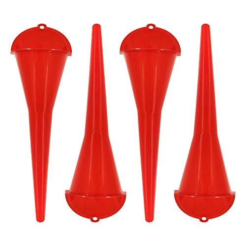 Annurssy Multi-Function Plastic Long Neck 4 Piece Oil Funnel - for All Automotive