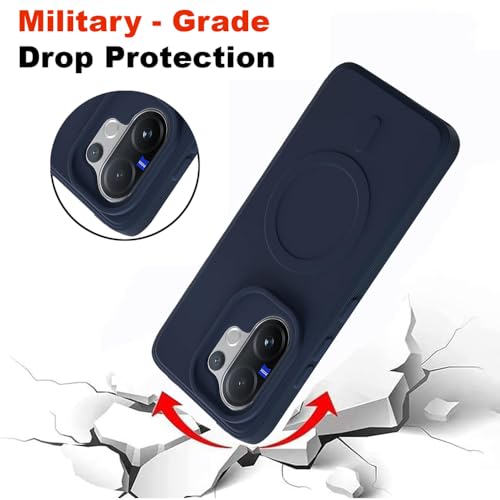 Image of Back Cover | MagFit Ring Design (Non-Magnetic) | Shockproof Protection | Anti-Slip Grip | Raised Camera Edges | Slim Protective Case for Vivo V60 5G / V60e 5G / T4 Pro 5G (Steel Blue)