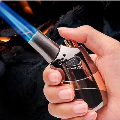 Encendedor de butano metálico con seguro y ajuste de llama miniatura 2