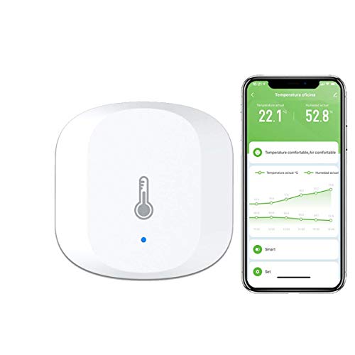 Capteur de température et d'humidité, App Smart Life-Tuya Zigbee, compatible avec Alexa, contrôle de température 24 heures. Batterie 2 ans requise Hub Zigbee Cover