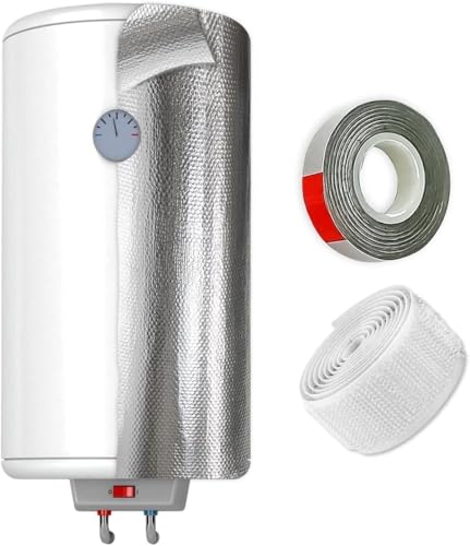 AISLANTE TERMICO reflexivo para CALENTADOR de AGUA - Reduce pérdida de calor y reduce consumo de energía - [ 1.20X1.80m ] - Incluye cinta doble cara y cinta autoadherente| 3 capas|4mm espesor