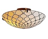 Amora Lighting AM030CL17 Tiffany Style Ceiling Fixture Lamp, 17
