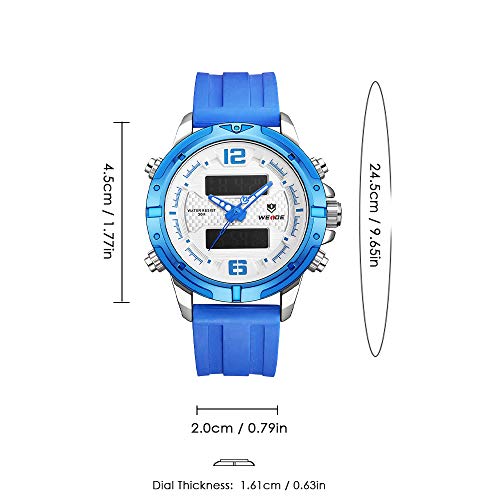 WEIDE WH8602 Relógio Eletrônico Digital de Quartzo Calendário de Tempo Duplo Semana Alarme 3ATM Temp